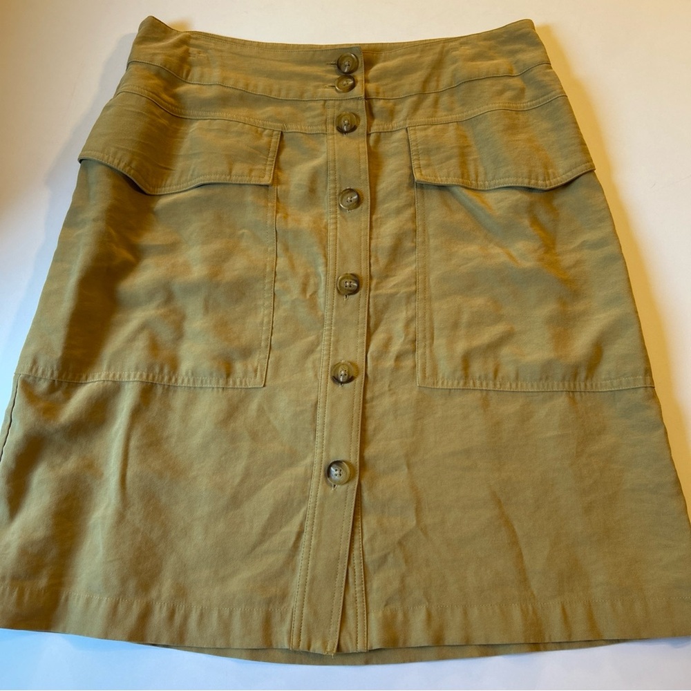 Target A New Day Midi Skirt Button Down Womans Size 12 A Line Utility Workwear‎